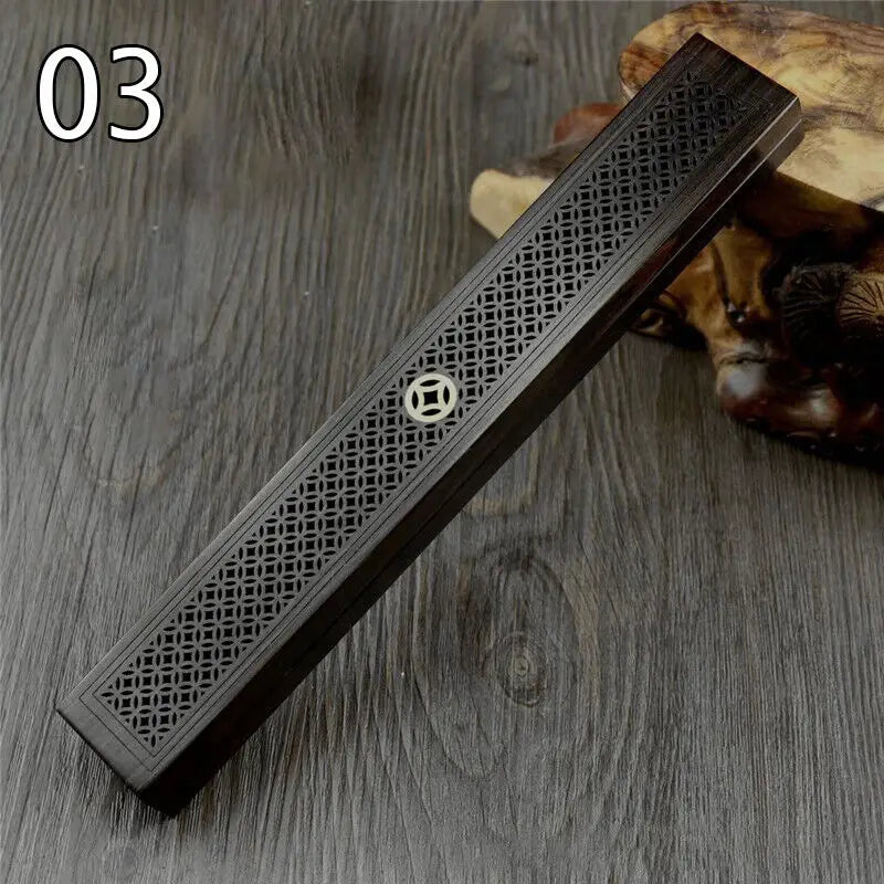 New Wood Aromatherapy Incense Stick Holder Hollow Incense Burner Censer Box Line Incense Burner Handmade Decoration Craft Gifts