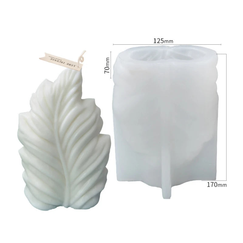 Large Geometric 3D Folding Fan Silicone Candle Mold Striped Origami Scallop Drip Glue Aromatherapy Soap Plaster Ice Cube Mould