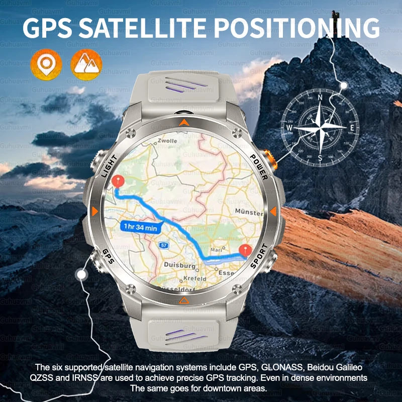 2025 New Women's Fashion Sports Smart Watch Built in GPS 3ATM Waterproof Bluetooth Call Health Monitoring Smartwatches For Women