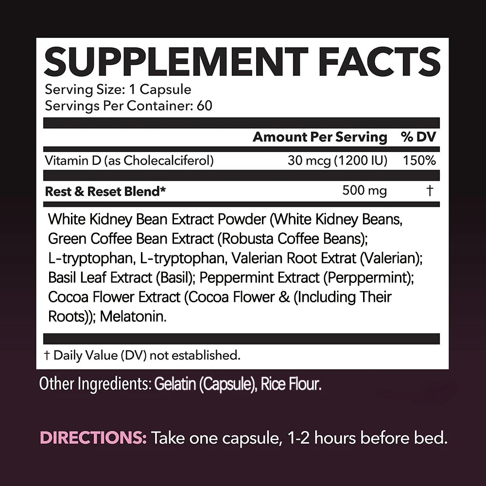 Night Time Fat Burner Weight Loss Supplement for Women, Overnight Sleep Fat Burning Weight Loss Pills, Support Metabolism