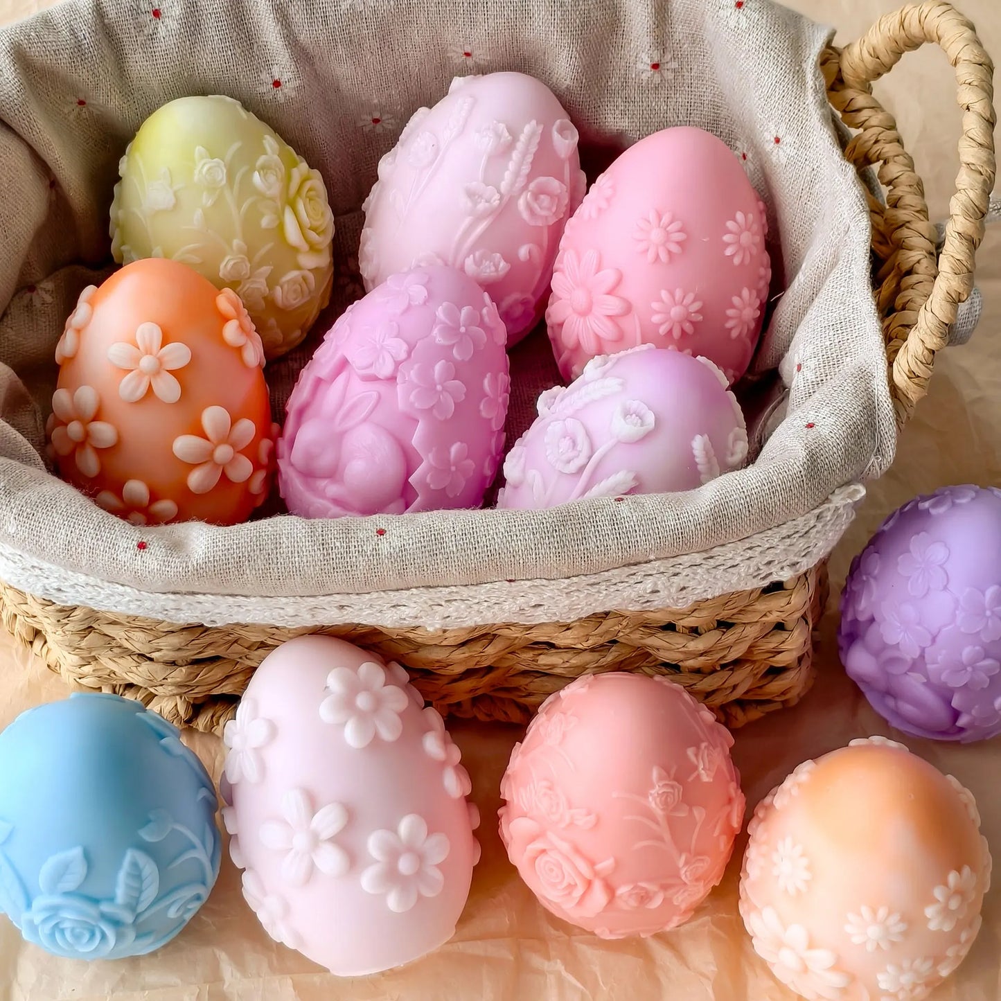 Easter Egg Candle Mold DIY Aromatherapy Scented Wax Custom Egg Silicone Mold Handmade Craft Home Decor Gift Making