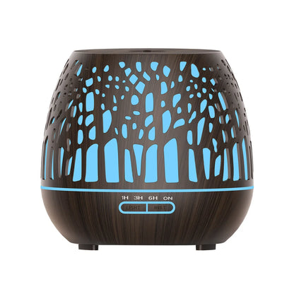Tuya Smart 500ml Aromatherapy Essential Oil Diffuser Wood Grain Air Humidifier Aromatherapy Ultrasonic Remote Control Home Bedro