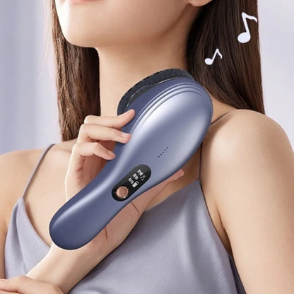 Ultrasonic Head Massager Electric Hair Care Brush Negative Ion Red Light Therapy Scalp Nourishing Comb For Home Use Relaxation