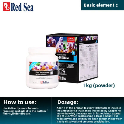 RedSea Coral Reef Essential Elements-Calcium Magnesium KH Strontium Iron Supplement for SPS/LPS-Aquarium Trace Minerals Additive