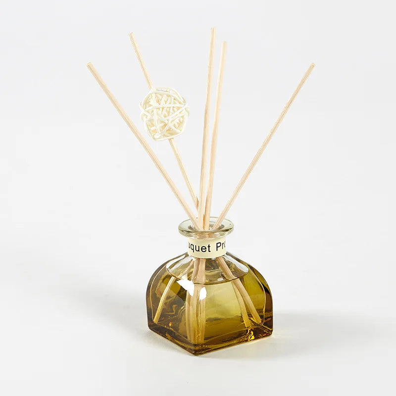 50ml Reed Diffuser Sets Jasmine Lavender Fireless Rattan Aromatherapy Rose Essential Oil with Fragrant Expanding Stick Suit