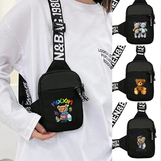 Chest Pack Fitness Yoga Outdoor Mini  Men Sports Running Bear Printing Series Fashion Chest Bag for Women for Men
