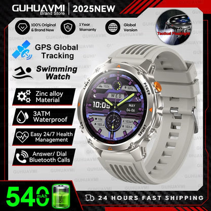 2025 New Women's Fashion Sports Smart Watch Built in GPS 3ATM Waterproof Bluetooth Call Health Monitoring Smartwatches For Women