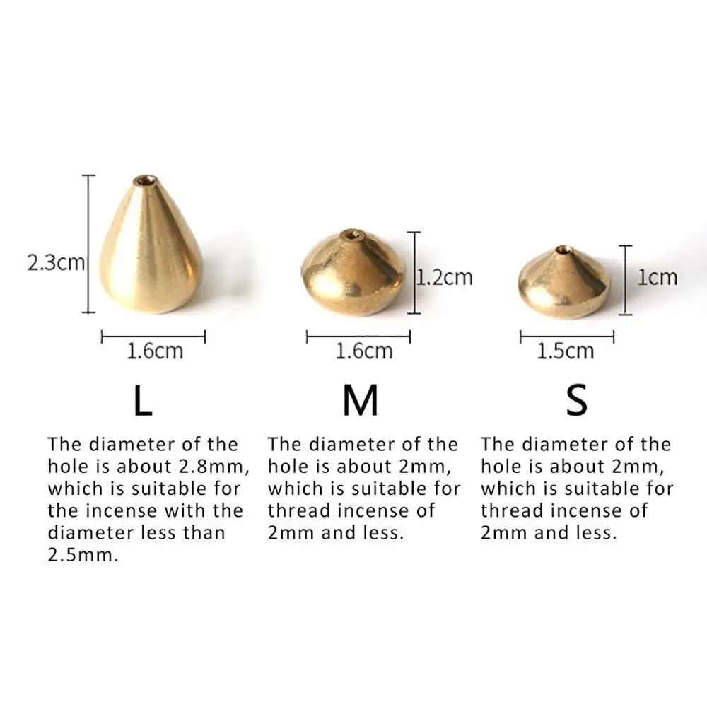 Brass Portable Craft Temples Buddhism Incense Stick Holder Home Decoration Sandalwood Coil Base Incense Base