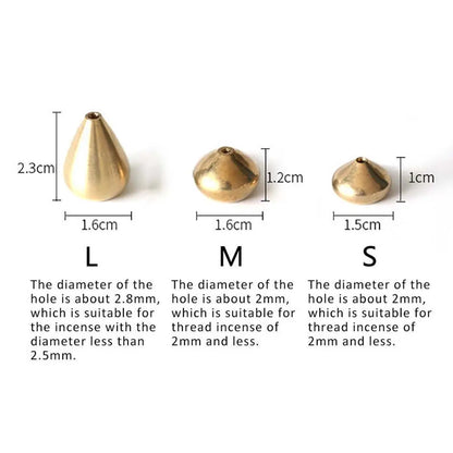 Brass Portable Craft Temples Buddhism Incense Stick Holder Home Decoration Sandalwood Coil Base Incense Base