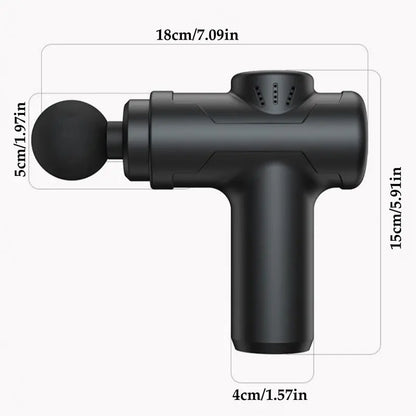 Sports fitness fascia gun 4 kinds of massage head can be changed 6 gear adjustable 6MM deep massage impact mini fascia gun
