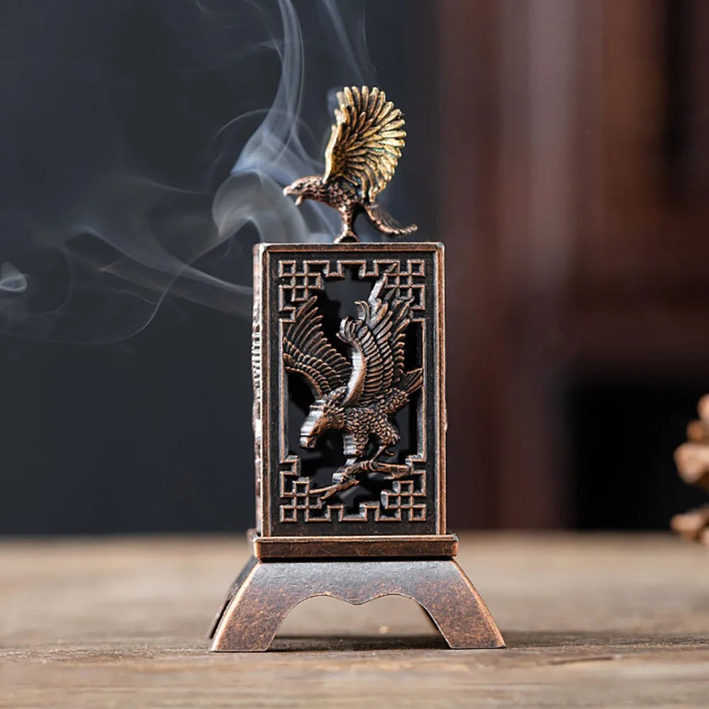 New Chinese Style Incense Burner Zinc Alloy Vertical Indoor Aromatherapy Good Symbolism Accessories Incense Burning Gifts