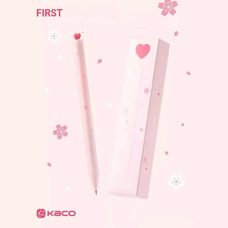 KACO Cute Pink SAKURA Gel Ink Pen Set,0.5mm Smooth Writing Sinature Pens Girls Box Gift for School Office Journaling
