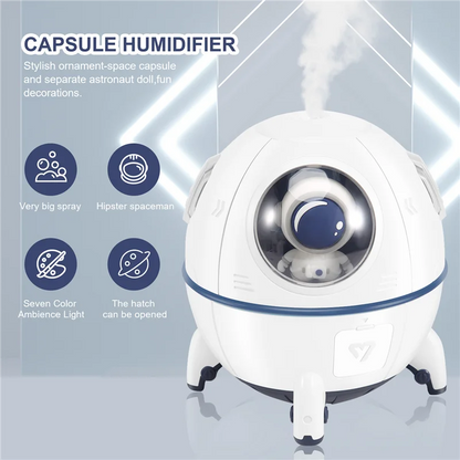 AFOURT-Astronaut Spaceship Aromatherapy Air Humidifier Purifier Electric Water Fragrance Diffuser Humidificador