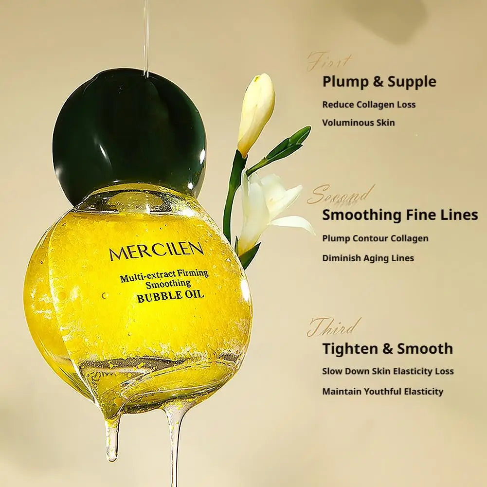 30ml Facial Supplements Skin Active Anti Aging Multi Premium Smoothing Bubble Oil Essence Elastic Delicate Face Serum Skincare
