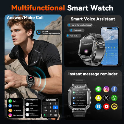 2026New GPS Smart Watch AMOLED 1400Mah Waterproof Fitness tracking Bluetooth Call Professional Sports Smartwatch For Men Women