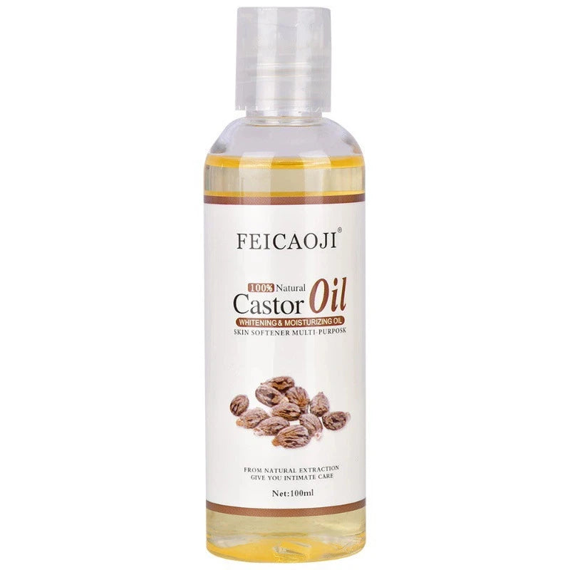 100% Organic Pressed Castor Oil for Face Relaxation Essential Oil Mixing Massage Body Oil Moisturizer Whitening For Skin 100ml