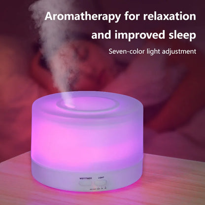 700ml Large Capacity Wood Grain Aromatherapy Humidifier Intelligent  Fog Aromatherapy Diffuser Colorful Night Light Air Purifie