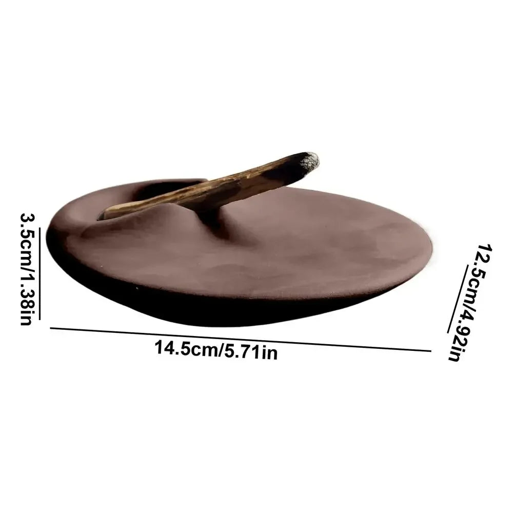 Wood Holder Incense Holder Cement Incense Burner Tray Decorative Relaxation Meditation Container Tray Yoga Home Decor Gifts