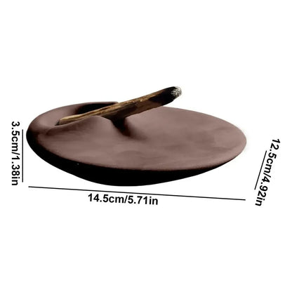 Wood Holder Incense Holder Cement Incense Burner Tray Decorative Relaxation Meditation Container Tray Yoga Home Decor Gifts