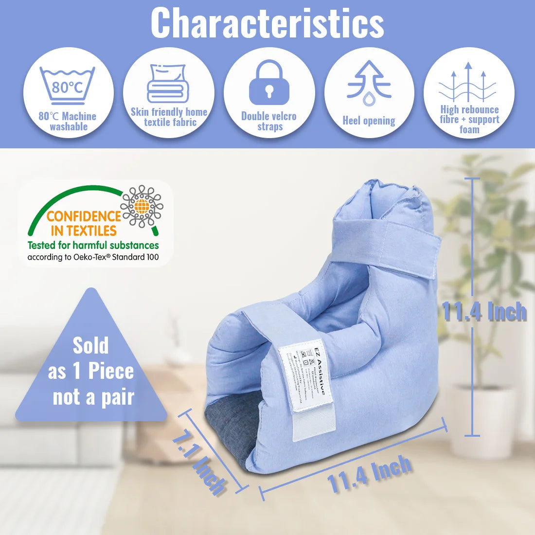 Ehucon Pressure Relief Heel Protector Pillow Prevent Bedsore Cushion Foot Care Pain Healing for Ankle Injuried People