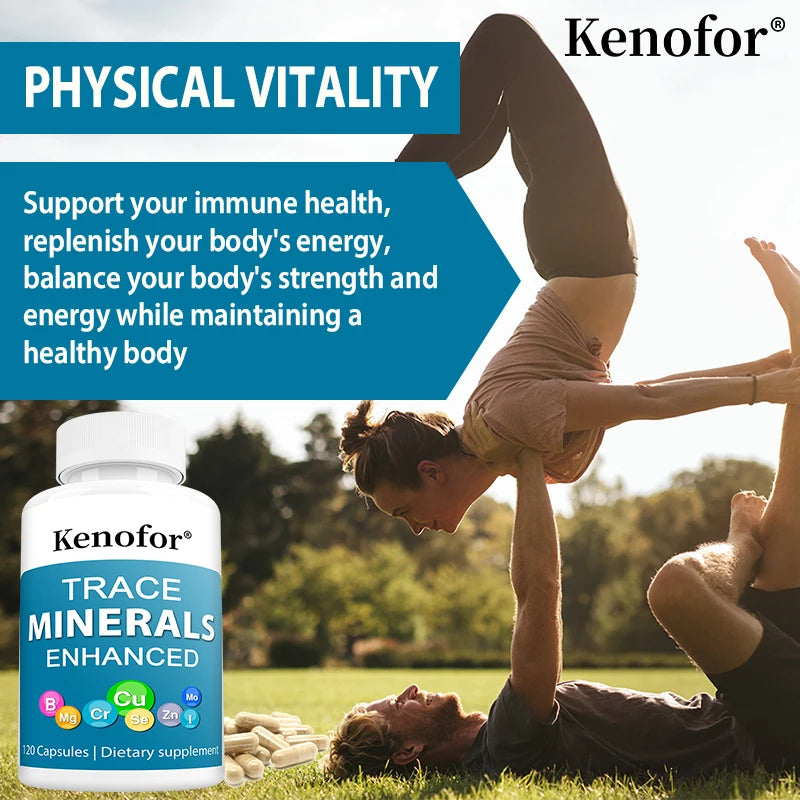 Multimineral Supplement Complex with Copper,  Zinc, Selenium, Boron for Immune, Skin,  Bone, Support - 120 Capsules