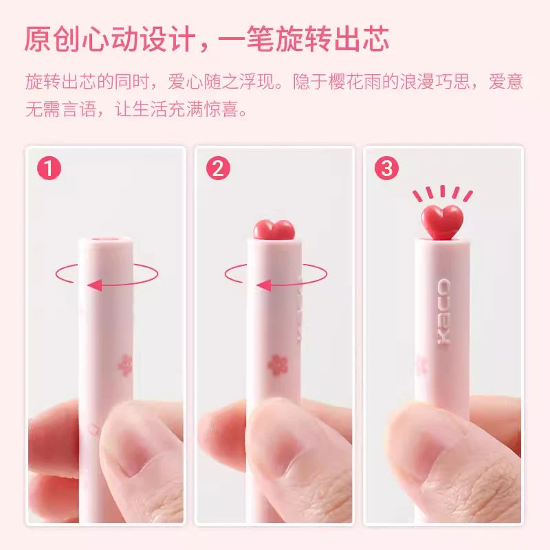 KACO Cute Pink SAKURA Gel Ink Pen Set,0.5mm Smooth Writing Sinature Pens Girls Box Gift for School Office Journaling