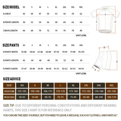 2025 Raudax Cycling Bib Shorts Men's Mountain Bike Jersey Clothing Summer Complete Racing Bicycle Clothes Quick-Dry Sports Set