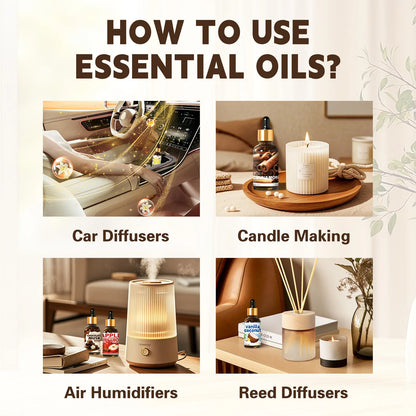 30ml Vanilla coconut Essential Oil For Diffusers, Car Air Freshener Oil  DIY Projects,candle making Long Lasting Scent，Gifts