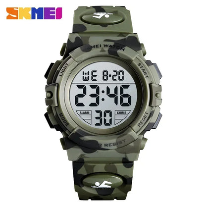 SKMEI 1548 Sport Children Shockproof Watch Waterproof Camouflage Colorful Light Boy Kids Girl Wristwatches 1266 relogio infantil