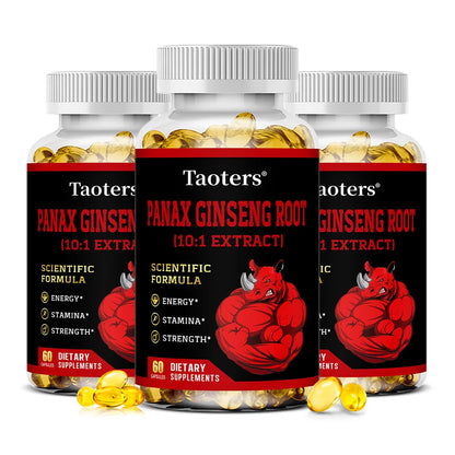 Panax Ginseng Root Capsules - Ashwagandha Extract Supplement,Provides Energy, Muscle Strength for Adults
