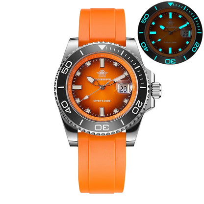 ADDIESDIVE New 41mm Men Watch Diving 200m Waterproof  AD2089 Top Brand Diver Wristwatch Stainless Steel Luminous Leisure Watch