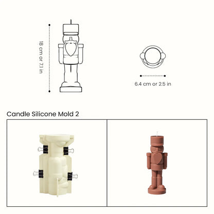 Nicole Nutcracker Silicone Molds Candles Christmas Aromatherapy Candle Mould DIY Candle Making Supplies