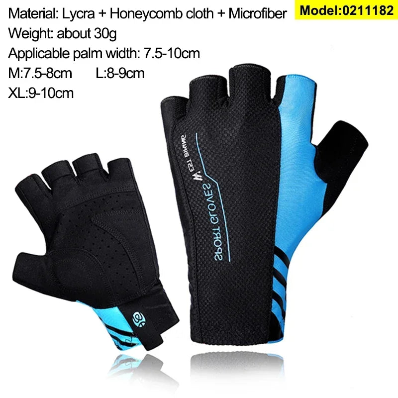 WEST BIKING Mountain Road Bike Gloves Half Finger Summer Cycling Equipment Anti-slip Shock SBR Bicycle Fitness Fingerless Mitten