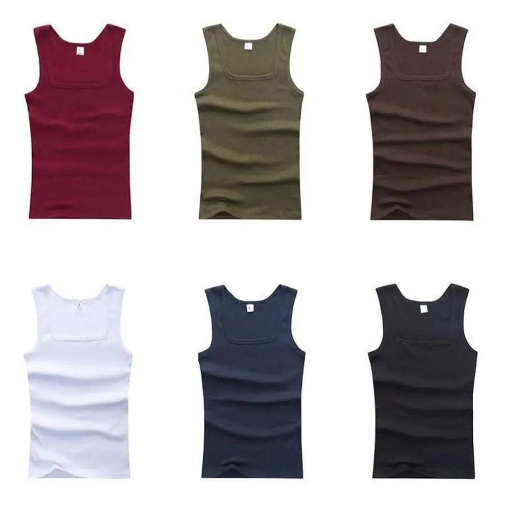 3pcs/set Four Seasons Men Tank Tops Black White Gray Singlets Sleeveless Men Vest Casual Bodybuilding Vest Sport Fitness T-shirt