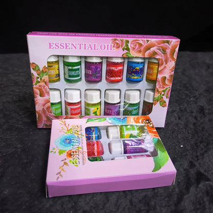 6/12 Boxes 3ml Natural Water Soluble Aromatic Pure Herbal Essential Oils Lavender Jasmine Reed Diffuser Humidifier Aromatherapy