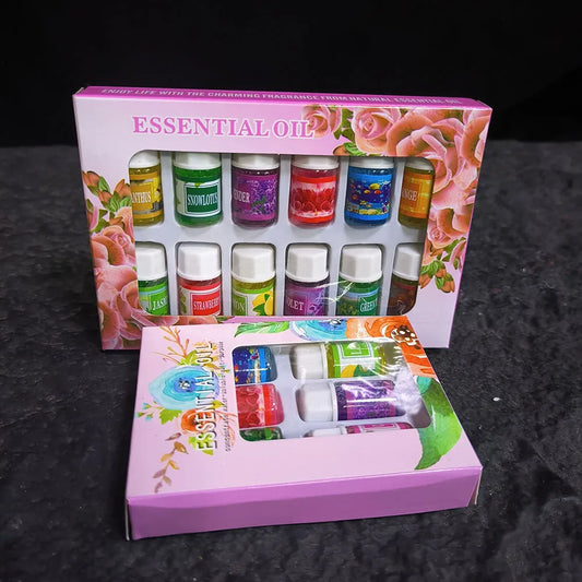 6/12 Boxes 3ml Natural Water Soluble Aromatic Pure Herbal Essential Oils Lavender Jasmine Reed Diffuser Humidifier Aromatherapy