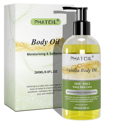 PHATOIL 260ml Body Oil For Moisturizing & Soothes Skin Ginger Grapefruit Rose Lavender Massage Body Oils Long-Lasting Fragrance