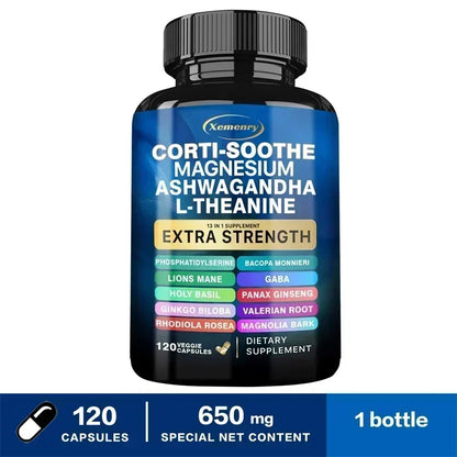 Corti-Soothe Supplement - Supports Adrenal Health, Regulates Cortisol, Promotes Relaxation, Increases Energy Levels, Gluten-free