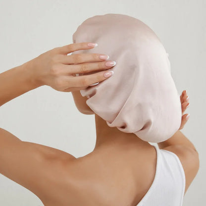 22 Momme 100% Mulberry Silk Bonnet for Sleeping Women, Adjustable Double Layer Silk Hair Wrap for Sleeping Hair Care