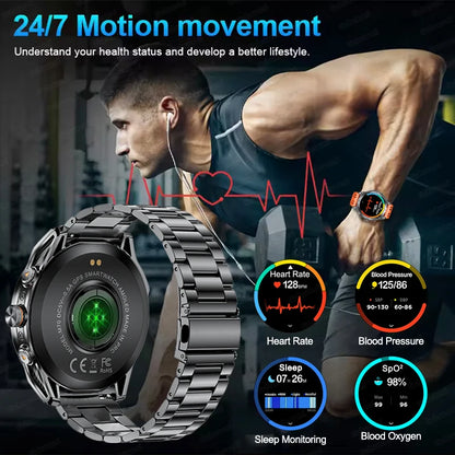 2026 New Genuine Watch Smart Watch Men AMOLED Flashlight 1000Mah Battery 10ATM Waterproof Fitness Track Call Smartwatches