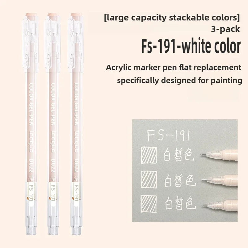 LANGUO Artistic Overlayable Skin Color Gel Pens High-Capacity Journaling for Drawing Replacement School Supplies Stationery