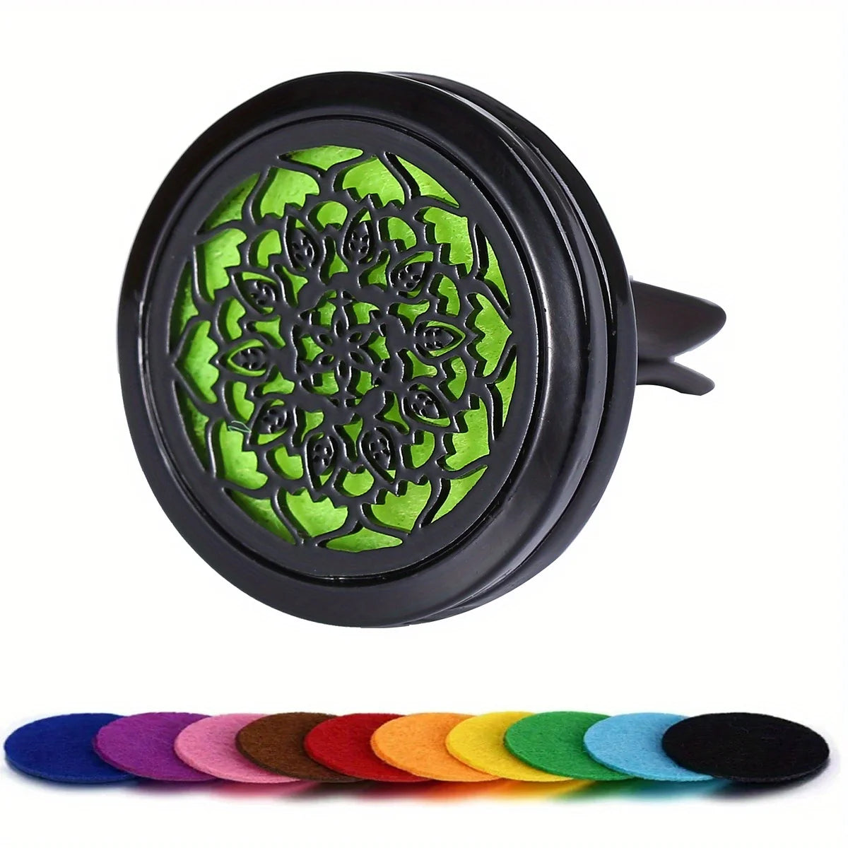 Car Diffusers, 1 PC car air vent diffuser clip (does not include fragrance chemicals) with 10 PCS pads，car AC vent interior