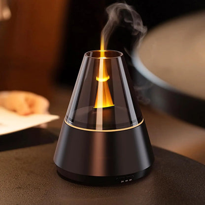 Flame Essential Oil Diffuser Upgrade 7 Colour Lights Aromatherapy Diffuser Diffuser Air Humidifier Aroma Diffusers for Bedroom
