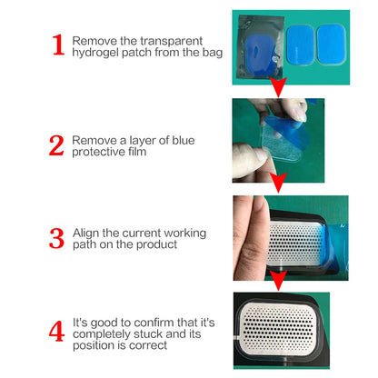 Abdominal muscle adhesive fitness belly pad water gel patch 40*60 EMS abdominal muscle trainer  replacement