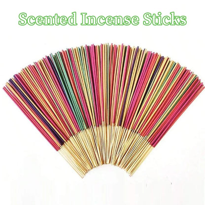 30-240pc Aromatherapy Incense Sticks 7 Natural Fragrances Lavender Jasmine Ocean Rose Sakura Incense Burner for Yoga Meditation
