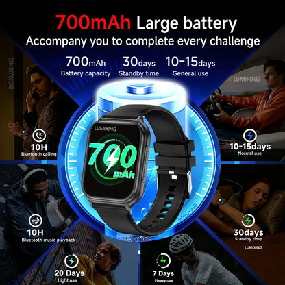 2026 New Bip 6 Pro Smart Watch Men Sports Fitness Heart Rate GPS Track IP68 Waterproof Bluetooth Call Sleep Smartwatches Women