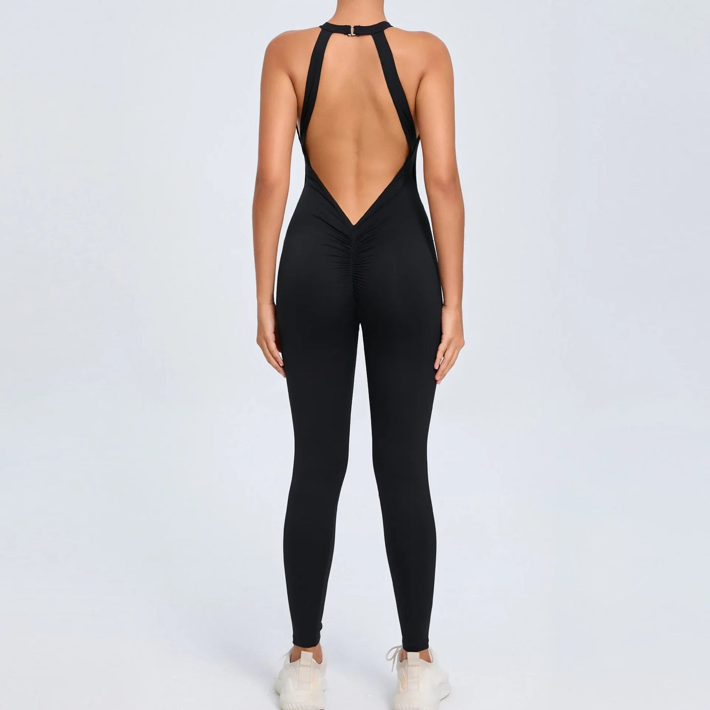 Sports Jumpsuit Woman Gym Sexy Long Jumpsuits One Pieces Fitness Overalls Sportswear Mono Mujer Coffee Body Women Clothes New