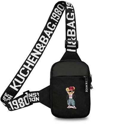 Chest Pack Fitness Yoga Outdoor Mini  Men Sports Running Bear Printing Series Fashion Chest Bag for Women for Men