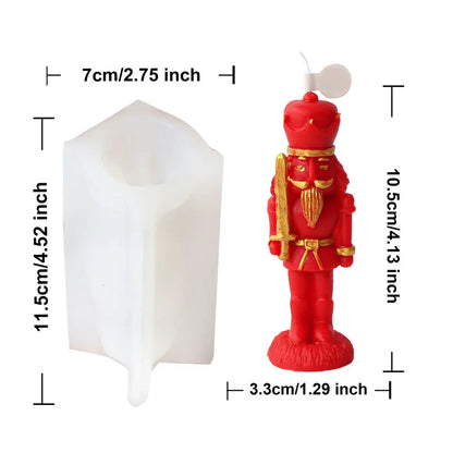 King Candle Silicone Mold Soldier Plaster Resin Ornament Cartoon Ceramics Making Mould Soywax Aromatherapy Home Decor DIY Gifts