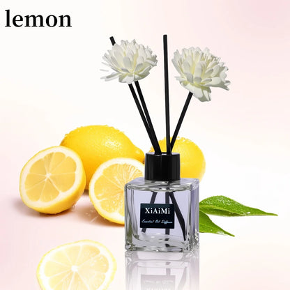 Flameless Home Fragrance Freesia Lavender Aromatherapy Oil with Reed Diffuser Stick Liquid Air Freshener Room Decor Ornaments